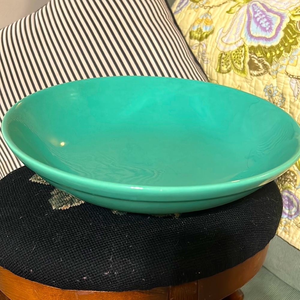 GAETANO Pottery USA…12.5" The Fruit Bowl -Turquoise VERY RARE